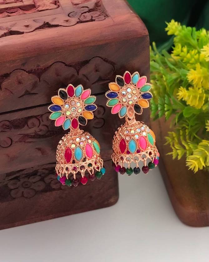 Best Traditional Wear Designer Zumkha Earrings Wholesale Shop In Surat
